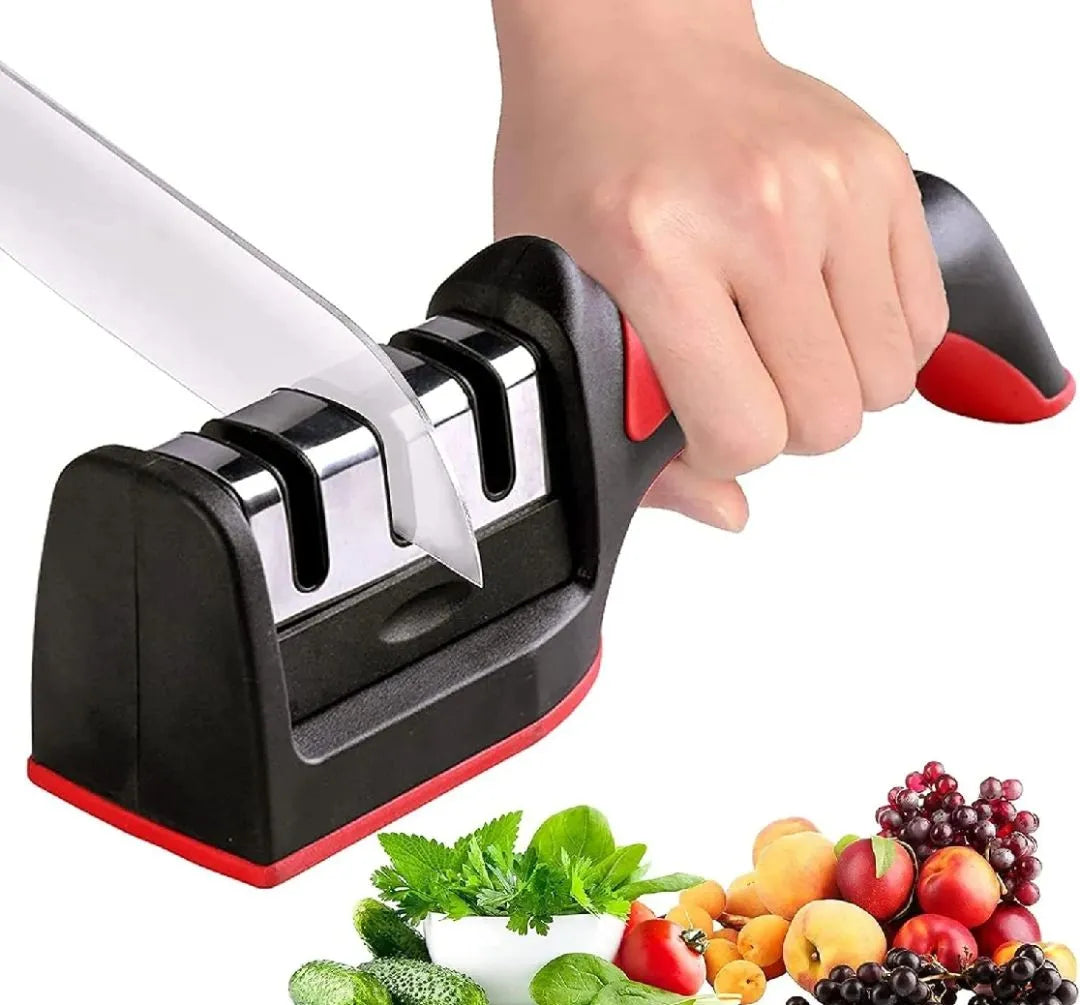 4 in 1 Adjustable Kitchen Knife Sharpener | Professional Manual Knife & Scissor Sharpening Tool