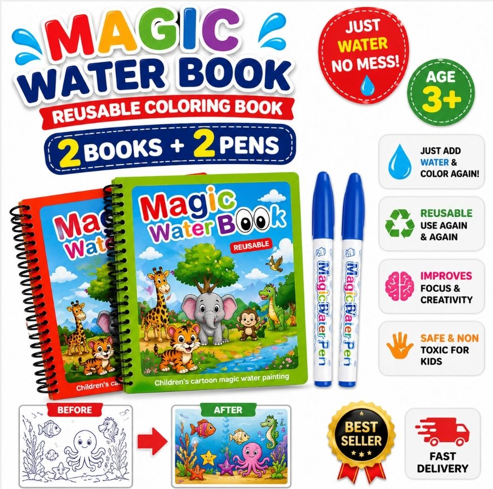 Magic Water Book for Kids (2–5 Years)