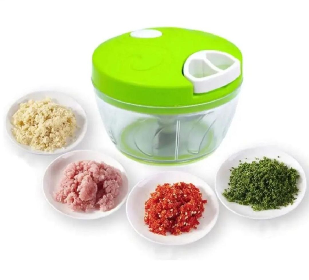 Manual Food Processor Vegetable Chopper 500ml | Hand Pull String Garlic, Onion & Nut Cutter | Portable Kitchen Chopper