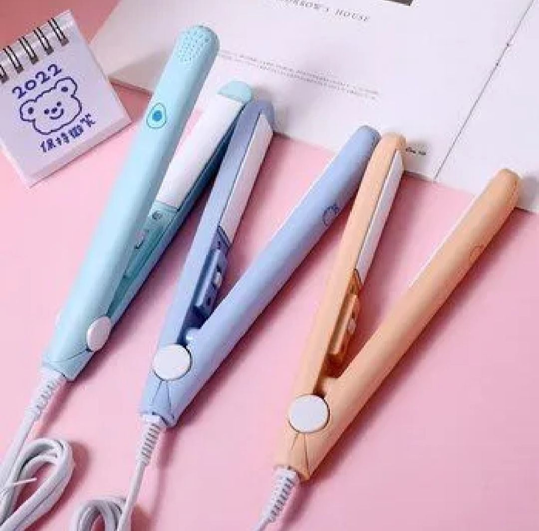 Mini Hair Straightener & Curler | Portable Ceramic Tourmaline Flat Iron | Travel Size Hair Styling Tool 220V