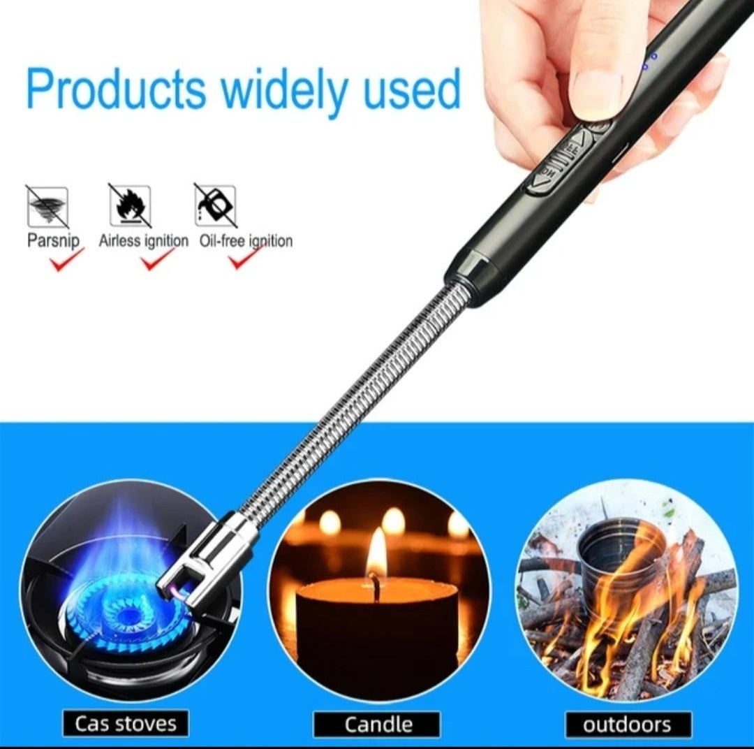 USB Rechargeable ARC Lighter | Flameless Windproof Flexible Electric Lighter for Kitchen, Candles & Outdoor Use