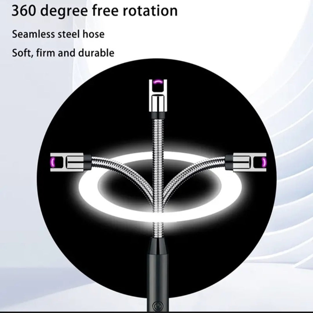 USB Rechargeable ARC Lighter | Flameless Windproof Flexible Electric Lighter for Kitchen, Candles & Outdoor Use