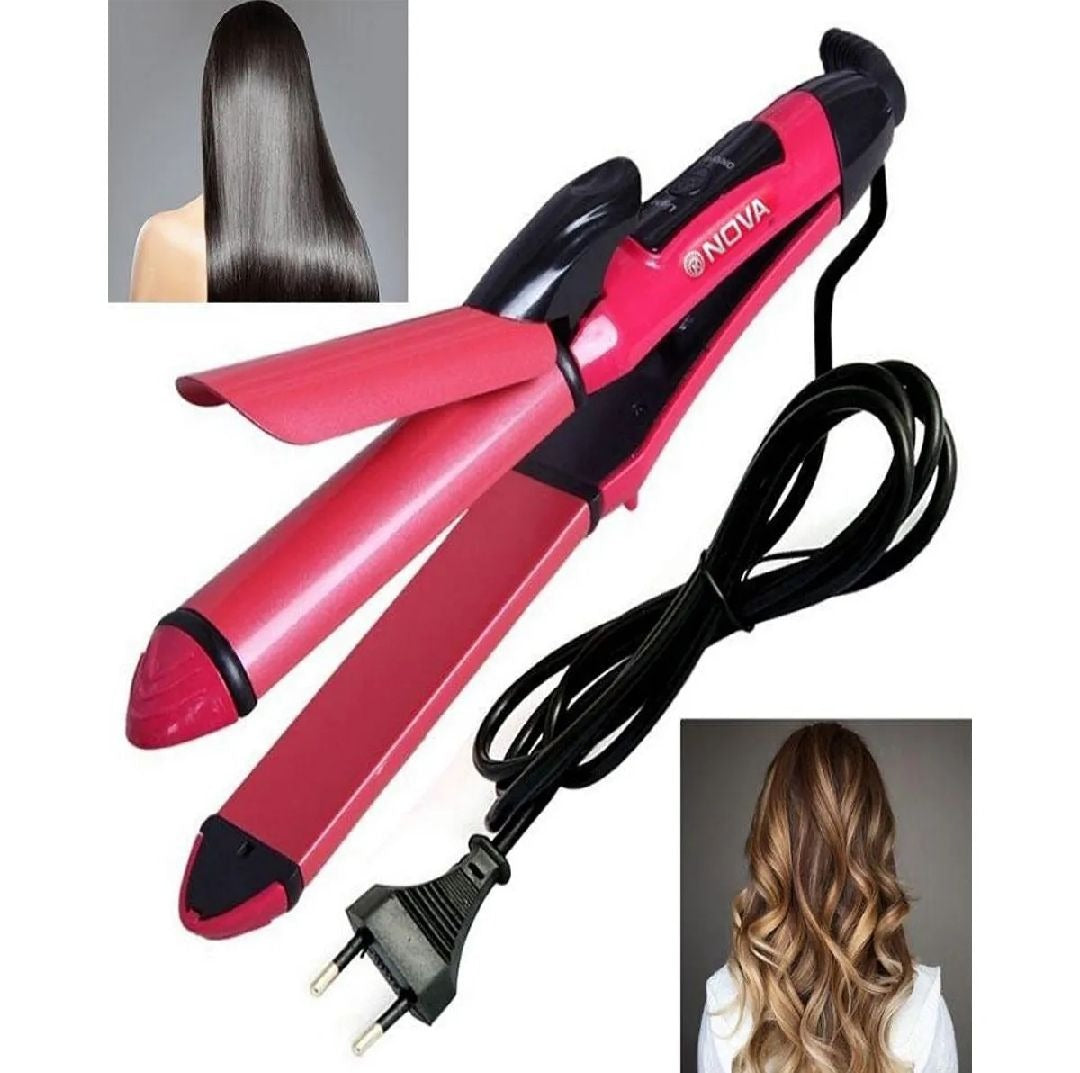 2 in 1 Hair Straightener & Curler for Women, Girls & Men | Professional Hair Styling Tool for All Hair Types