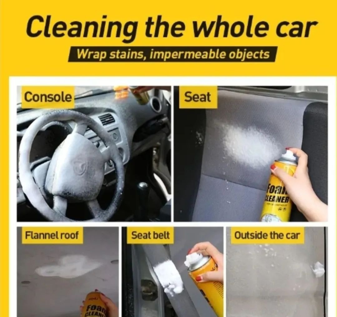 Multipurpose Foam Cleaner Spray 650ml | Kitchen, Bathroom & Car Interior Stain Remover