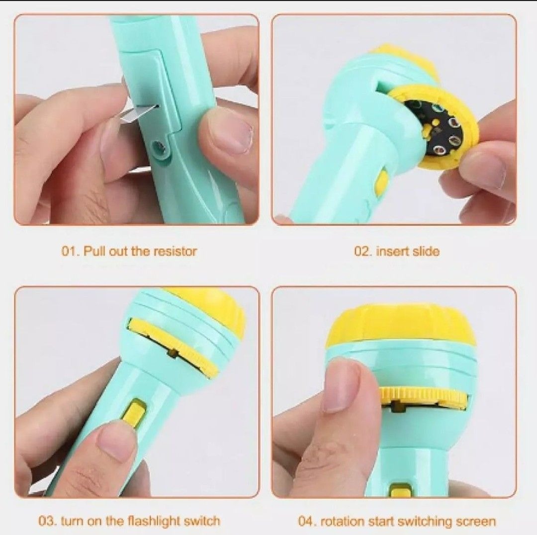 Projection Flashlight for Kids | Educational Projector Torch Toy | Multicolor Story Light for Early Learning