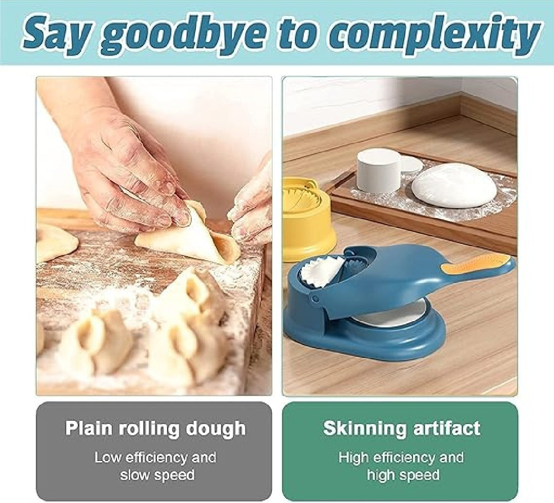 2 in 1 Samosa & Dumpling Maker | Manual Ravioli Mould & Dough Press Tool | Easy Kitchen Pastry Maker