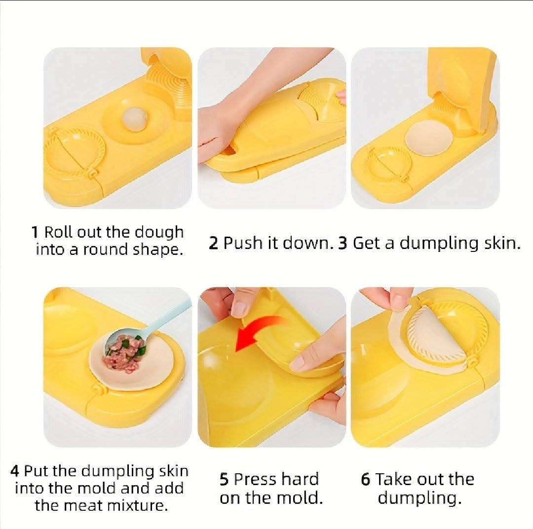 2 in 1 Samosa & Dumpling Maker | Manual Ravioli Mould & Dough Press Tool | Easy Kitchen Pastry Maker