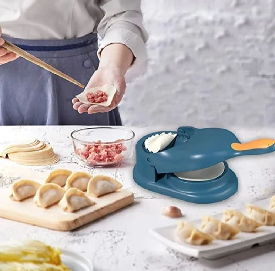 2 in 1 Samosa & Dumpling Maker | Manual Ravioli Mould & Dough Press Tool | Easy Kitchen Pastry Maker