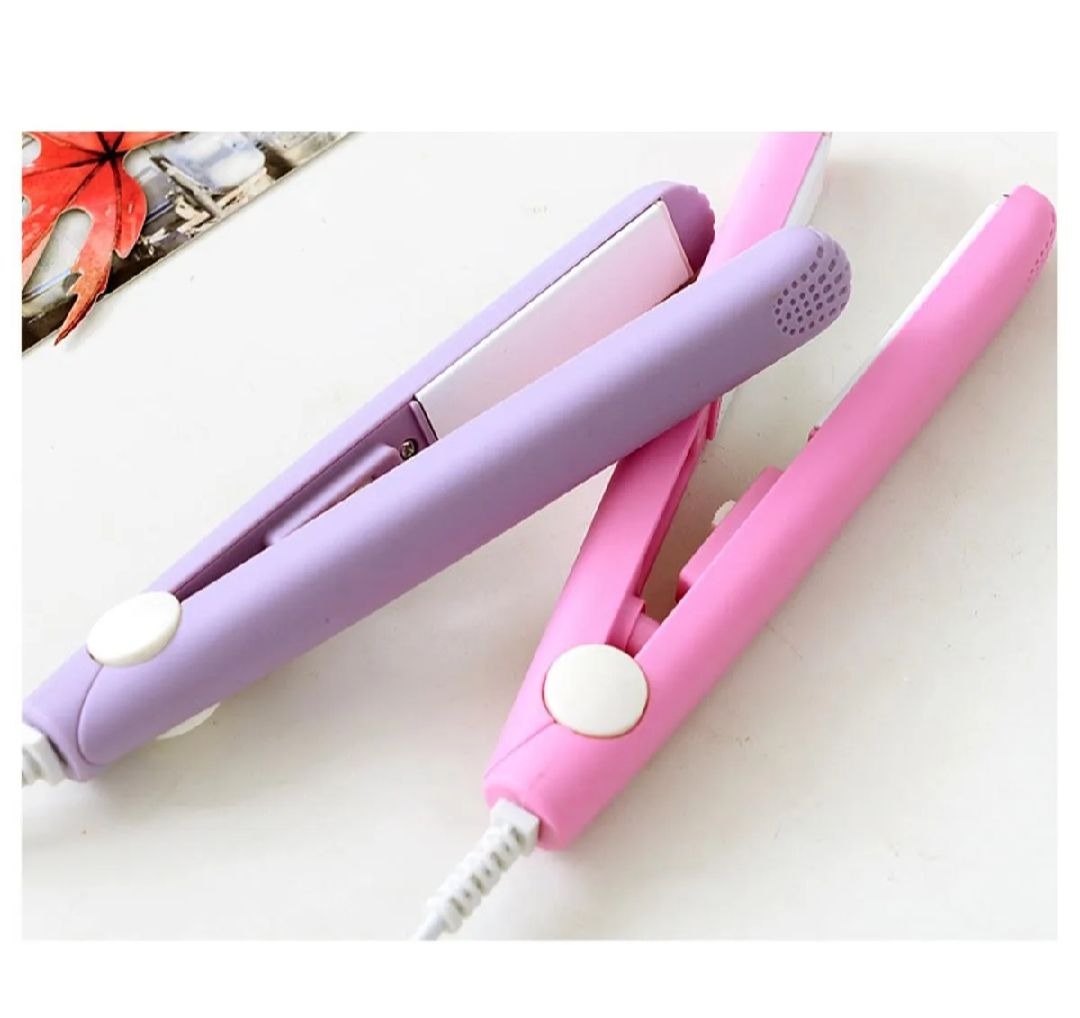 Mini Hair Straightener & Curler | Portable Ceramic Tourmaline Flat Iron | Travel Size Hair Styling Tool 220V