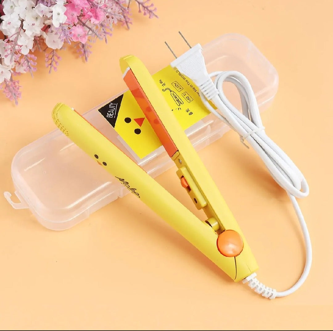 Mini Hair Straightener & Curler | Portable Ceramic Tourmaline Flat Iron | Travel Size Hair Styling Tool 220V