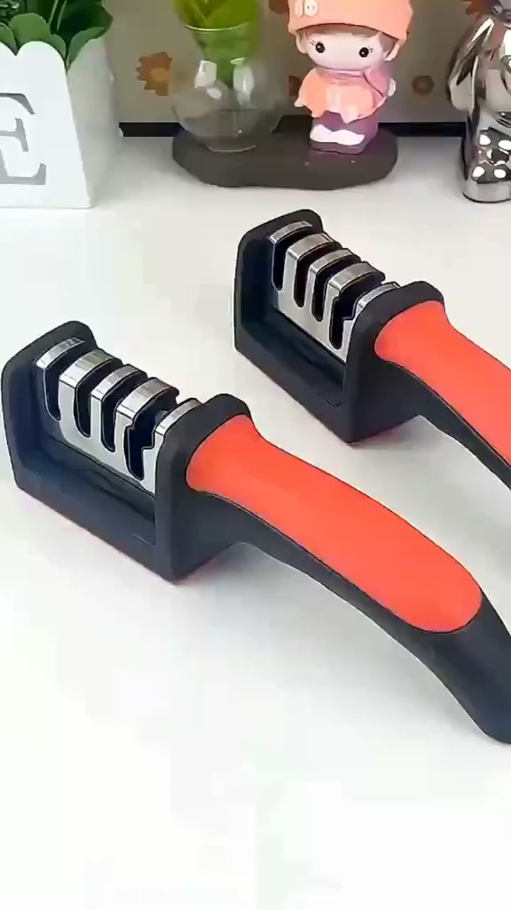 4 in 1 Adjustable Kitchen Knife Sharpener | Professional Manual Knife & Scissor Sharpening Tool