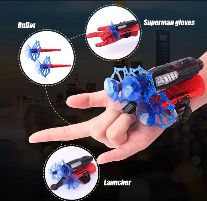 Spider Man Shooter Gloves Toy For Kids – Fun Role Play Web Launcher With Bullets And Launcher Set For Boys And Girls - Image 3