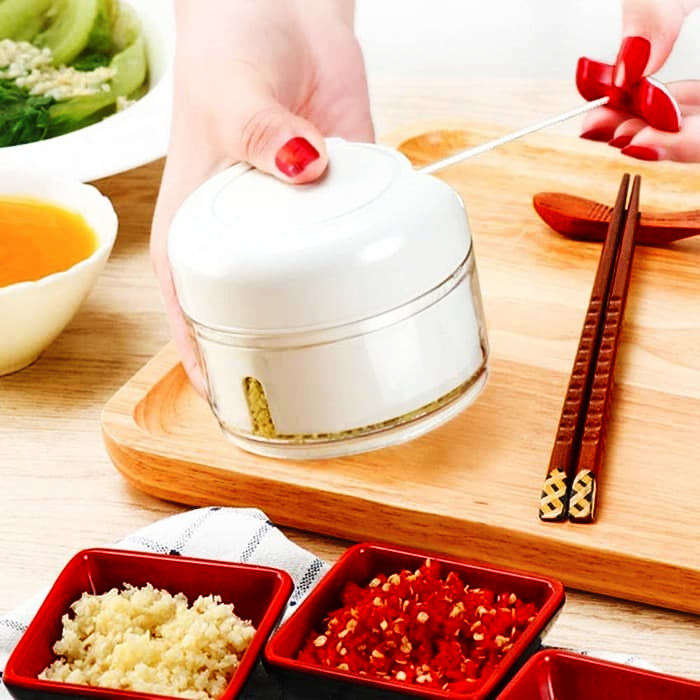 Mini Powerful Meat Grinder Hand-power Food Chopper Mincer Mixer Blender Chop Meat Fruit Vegetable Nuts Shredder (random color ) - Image 2