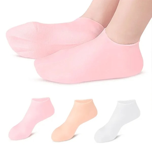 1 Pair Silicone Moisturizing Gel Foot Care Socks For Cracked Heels & Dry Skin Repair