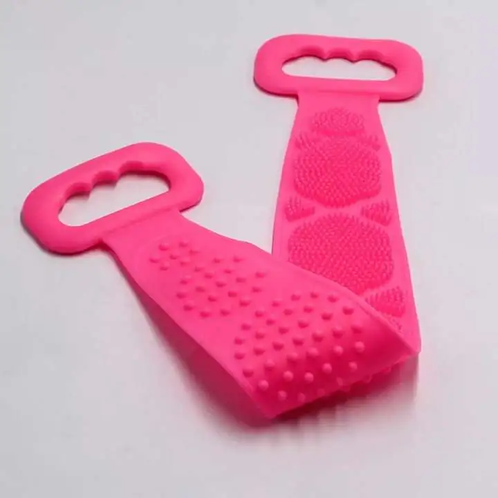 Double Side Bath Towel Scrubber - Random Color - Image 3