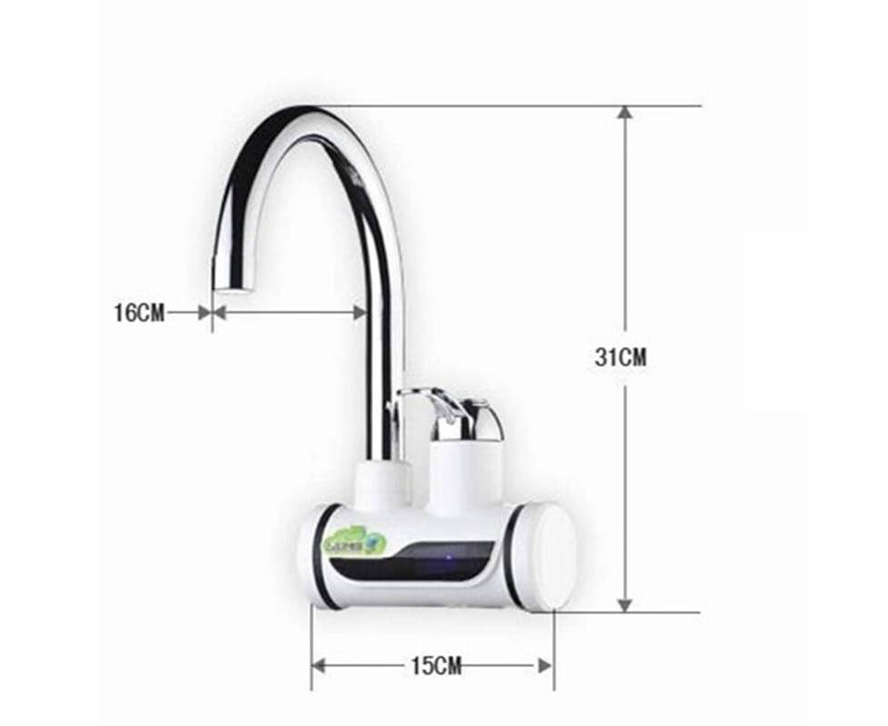 Electric Hot Water Heater Faucet Kitchen Instant Heating Tap Water (without shower) - Image 2