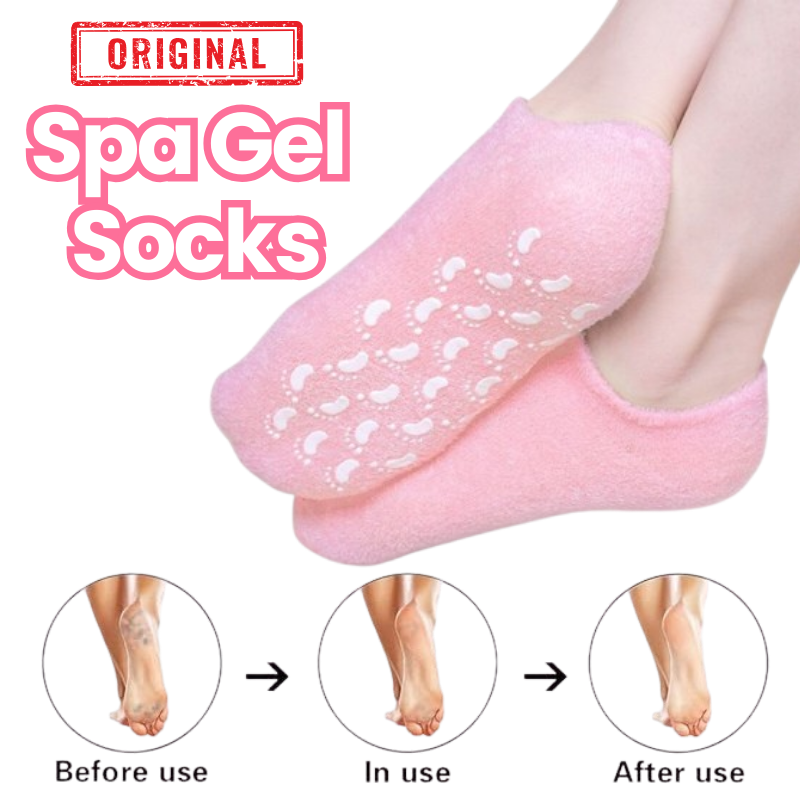 1 Pair Reusable Silicone Spa Gel Socks For Dry Feet And Cracked Heel Treatment – Moisturizing Hydrating Softening And Skin Smoothing Overnight Foot Care - Image 3