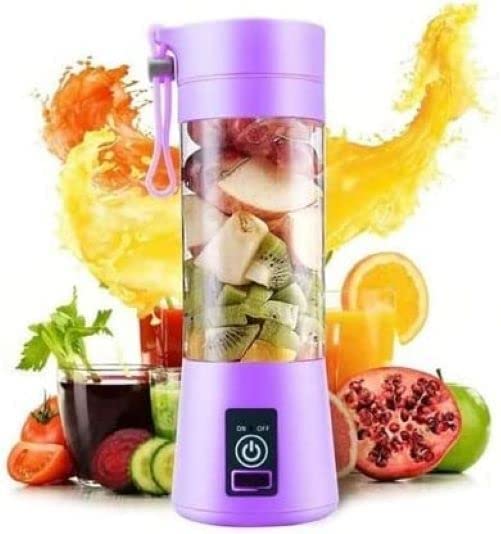 Portable Mini 6 blade Juicer blender | Outdoor Juicing Cup (380ml) - Rechargeable (Random Color) - Image 3