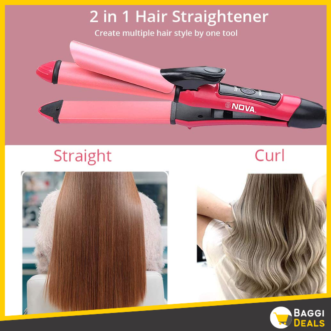 2 in 1 Nova Hair Straightener and Curler Hair Straightener + Curler Versatile Styling Tool for Straightening and Curling Hair - Image 4