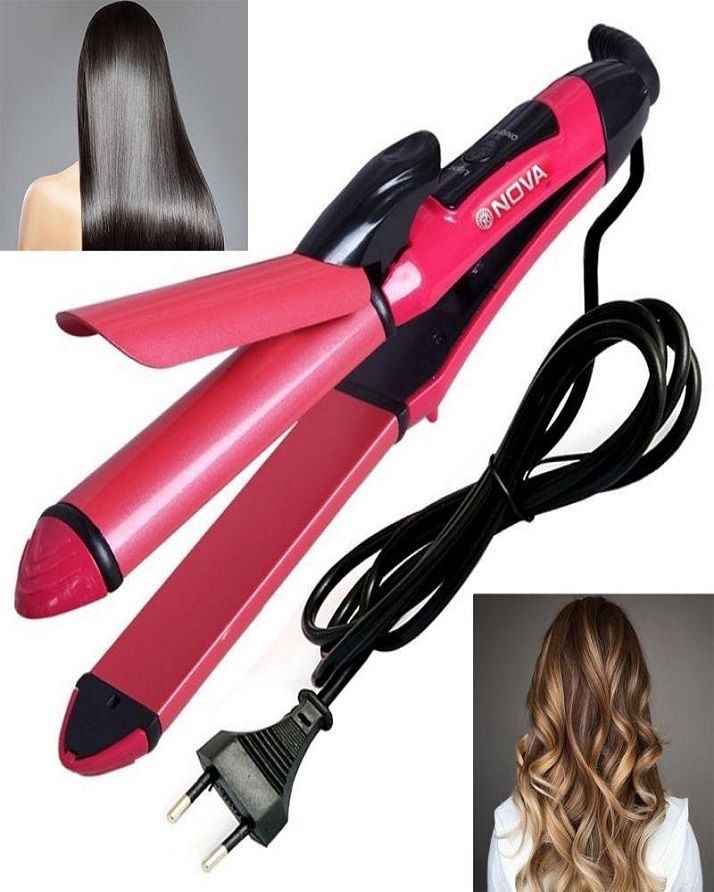2 in 1 Nova Hair Straightener and Curler Hair Straightener + Curler Versatile Styling Tool for Straightening and Curling Hair - Image 2