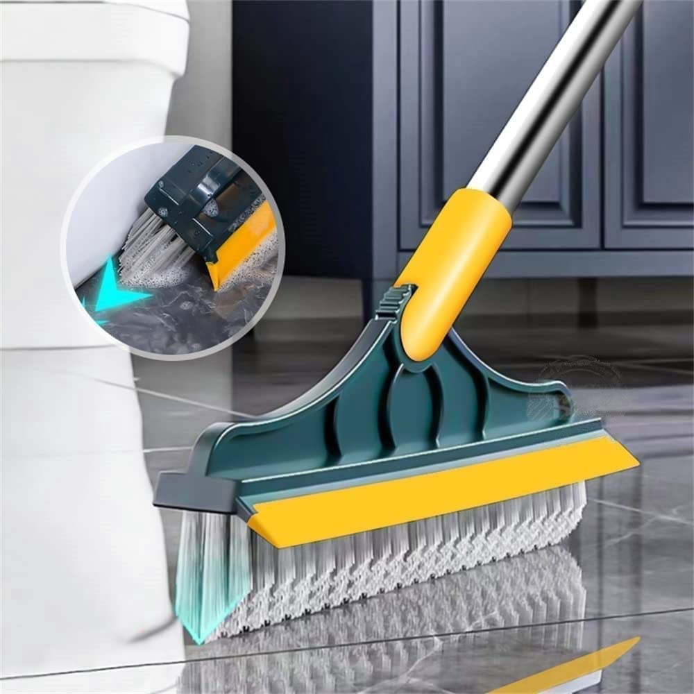 2 in 1 Floor Cleaning Brush Bathroom Tile Windows Floor Cleaning Brush with 120° Rotatable Head - Multipurpose Bathroom Floor Cleaning Brush - Floor Brush Scrubber - Without Box | Floor Cleaning Brush - Image 2