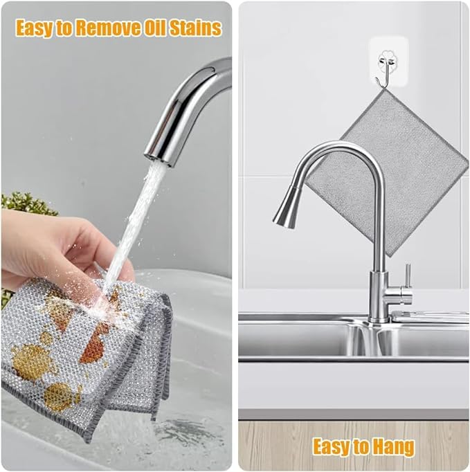 Dish washing Cleaning cloth | Metal Wire Dish washing Rugs for Kitchen Dishes - Image 2