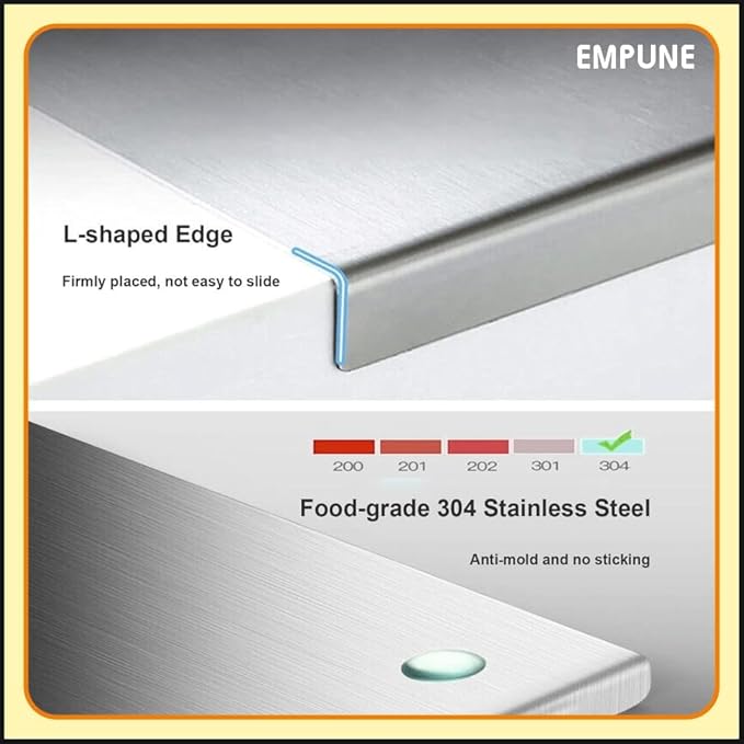 Stainless Steel Cutting Board! 🔪✨ Durable, hygienic, and easy to clean—perfect for all your chopping needs. A must-have for any chef! - Size: 41x33Cm - Image 4