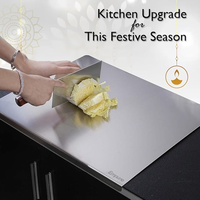 Stainless Steel Cutting Board! 🔪✨ Durable, hygienic, and easy to clean—perfect for all your chopping needs. A must-have for any chef! - Size: 41x33Cm - Image 2