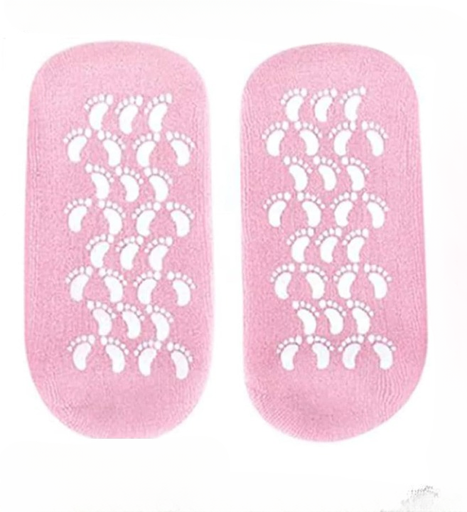 1 Pair Reusable Silicone Spa Gel Socks For Dry Feet And Cracked Heel Treatment – Moisturizing Hydrating Softening And Skin Smoothing Overnight Foot Care - Image 5