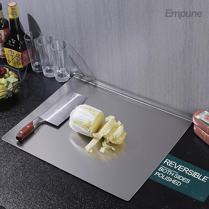 Stainless Steel Cutting Board! 🔪✨ Durable, hygienic, and easy to clean—perfect for all your chopping needs. A must-have for any chef! - Size: 41x33Cm - Image 3