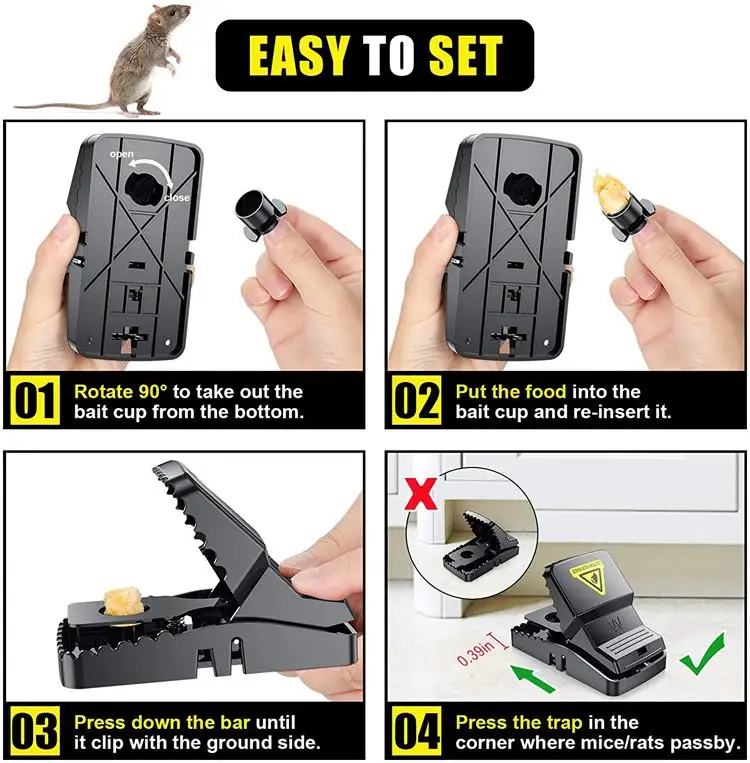Heavy Duty Plastic Mouse Trap | Reuseable Mouse Catcher - Image 2