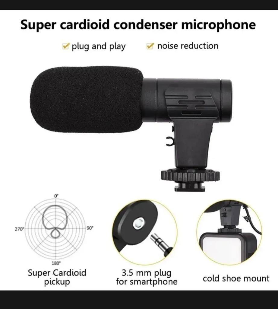 Ay-49 Vlogger Video Making Kits Vlog Microphone Led Fill Light Mini Tripod Mobile Holder with remote Good quality - Image 4