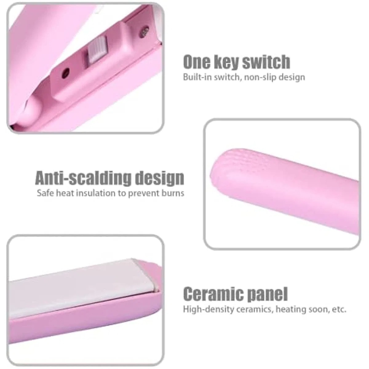Mini Portable Hair Straightner / air smooth, silky, frizz-free and healthy. (random color) - Image 4