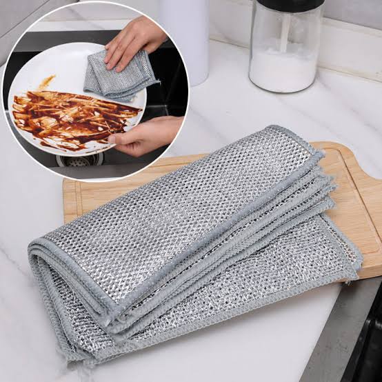 Dish washing Cleaning cloth | Metal Wire Dish washing Rugs for Kitchen Dishes - Image 4