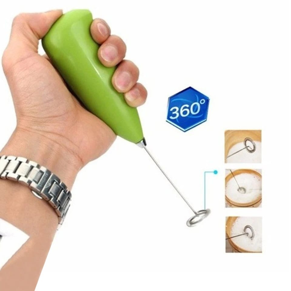 Electric Egg Beater Milk Drink Coffee Whisk Mixer Foamer Mini Handle Stirrer Practical Cooking Tool Kitchen Cell Operated (Mix/Random Color) - Image 5