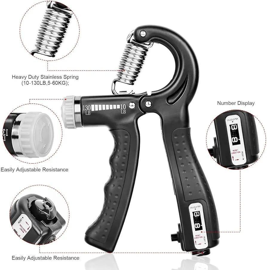 Hand Grip Strengthener Adjustable Resistance Wrist Strengthener Forearm Gripper Hand Workout Strength Trainer | With Counter (Random colour) - Image 5