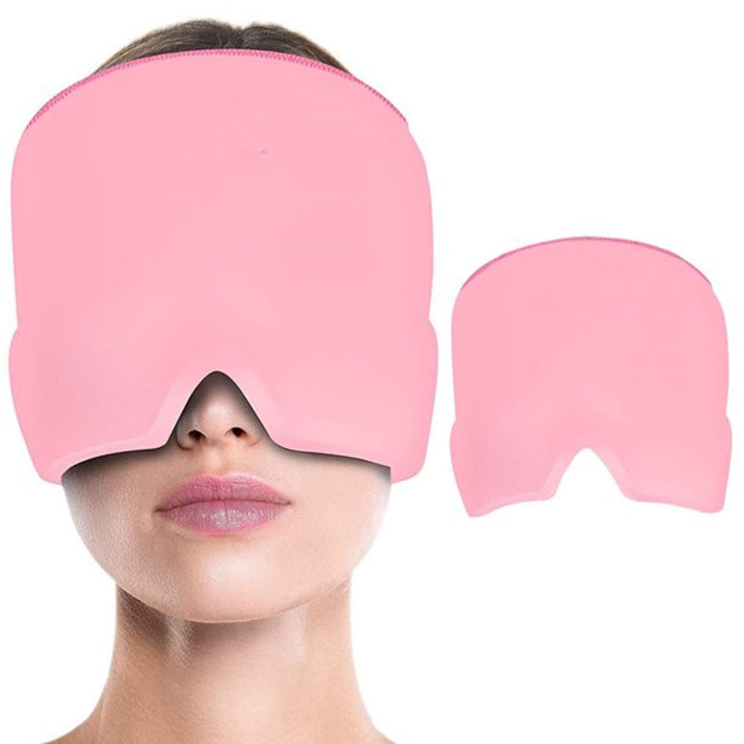 Headache Relief Hat for Migraine Relief, Tension, One Size Fits All Headache Cap with Reusable Ice Gel Pack for Puffy Eyes, Stress Relief ( Random Color ) - Image 2