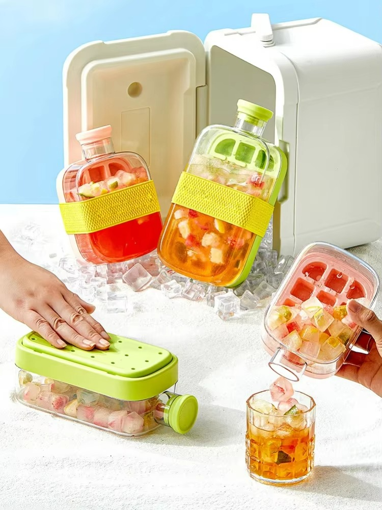 My Crush Cup Ice Cube Tray, Water Bottle Ice Cube Tray, Cool Summer Ice Cube Cup, Upgraded Ice Cube Bottle, Reusable Press-to-Cold Ice Cube Hydration - 500ml - Random Color (Fiber Glass) - Image 5