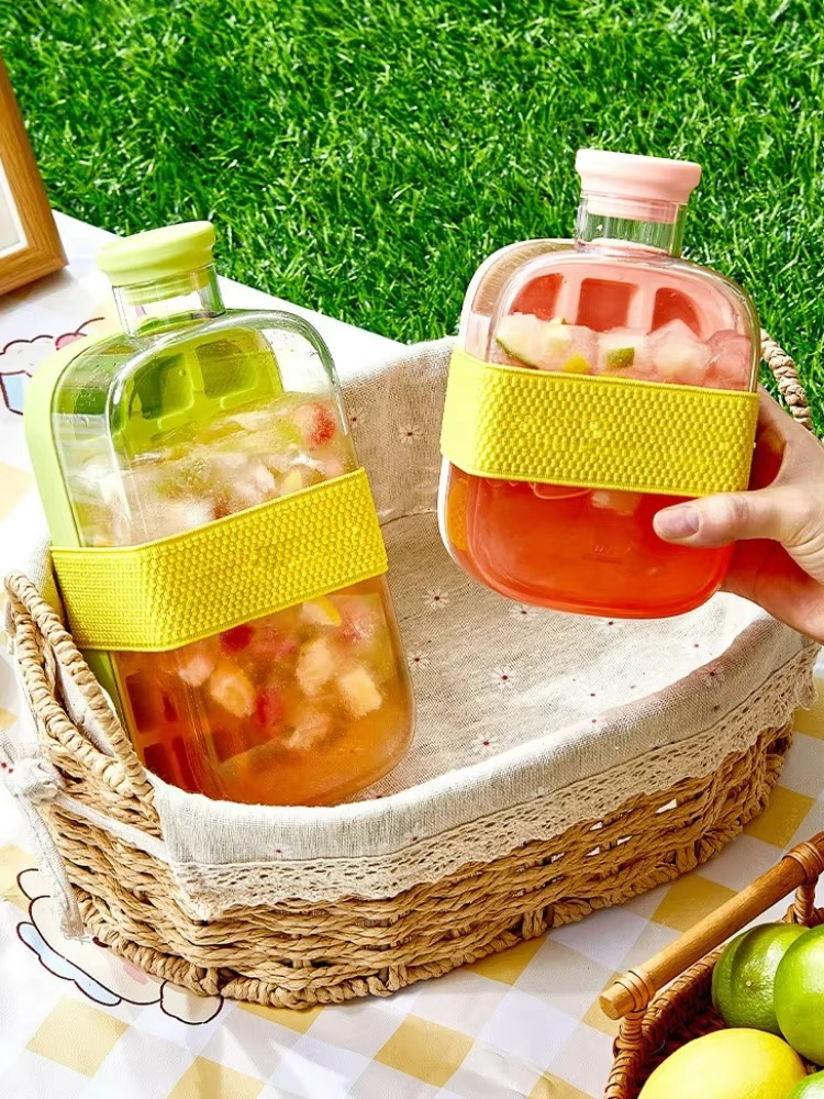 My Crush Cup Ice Cube Tray, Water Bottle Ice Cube Tray, Cool Summer Ice Cube Cup, Upgraded Ice Cube Bottle, Reusable Press-to-Cold Ice Cube Hydration - 500ml - Random Color (Fiber Glass) - Image 2