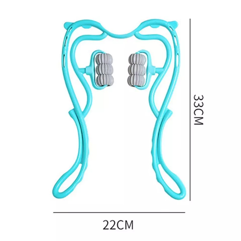 6 Wheel Pressure Point Neck Massager Relieve Neck, Back And Shoulder Pain (Random Color) - Image 3